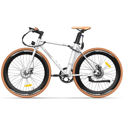 Bicicleta Eléctrica FAFREES F1 10AH - Motor 250W Batería 36V10AH Neumáticos de 27.5 Pulgadas Frenos de Disco Mecánicos - Blanco
