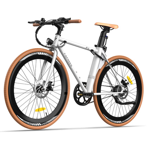 Bicicleta Eléctrica FAFREES F1 10AH - Motor 250W Batería 36V10AH Neumáticos de 27.5 Pulgadas Frenos de Disco Mecánicos - Blanco
