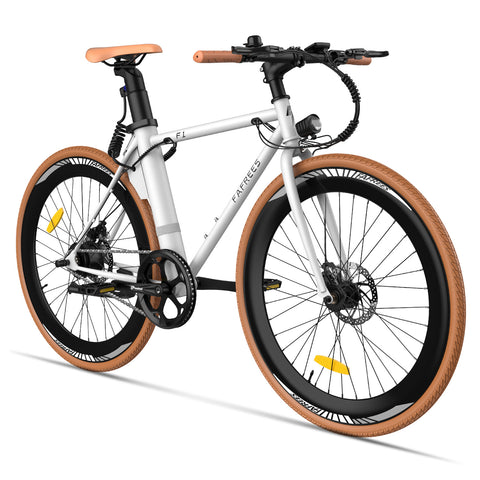 Bicicleta Eléctrica FAFREES F1 10AH - Motor 250W Batería 36V10AH Neumáticos de 27.5 Pulgadas Frenos de Disco Mecánicos - Blanco