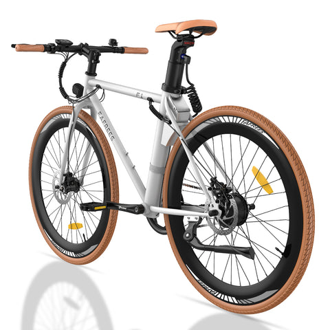Bicicleta Eléctrica FAFREES F1 10AH - Motor 250W Batería 36V10AH Neumáticos de 27.5 Pulgadas Frenos de Disco Mecánicos - Blanco