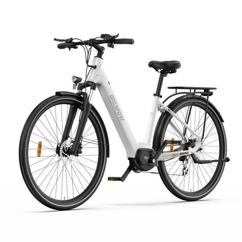 Bicicleta Eléctrica ONESPORT OT07 - Motor 250W Batería 36V10.4AH Neumáticos de 27,5 - Blanco
