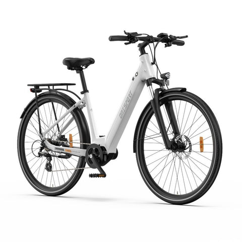Bicicleta Eléctrica ONESPORT OT07 - Motor 250W Batería 36V10.4AH Neumáticos de 27,5 - Blanco
