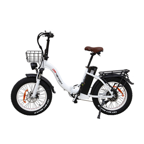 DrveTion CT20 Bicicleta Eléctrica - Potencia 750W Batería 48V15AH Neumáticos 20 Pulgadas Freno de Aceite - Blanco Perla