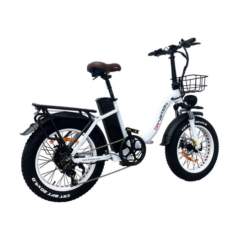 DrveTion CT20 Bicicleta Eléctrica - Potencia 750W Batería 48V15AH Neumáticos 20 Pulgadas Freno de Aceite - Blanco Perla