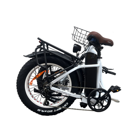 DrveTion CT20 Bicicleta Eléctrica - Potencia 750W Batería 48V15AH Neumáticos 20 Pulgadas Freno de Aceite - Blanco Perla