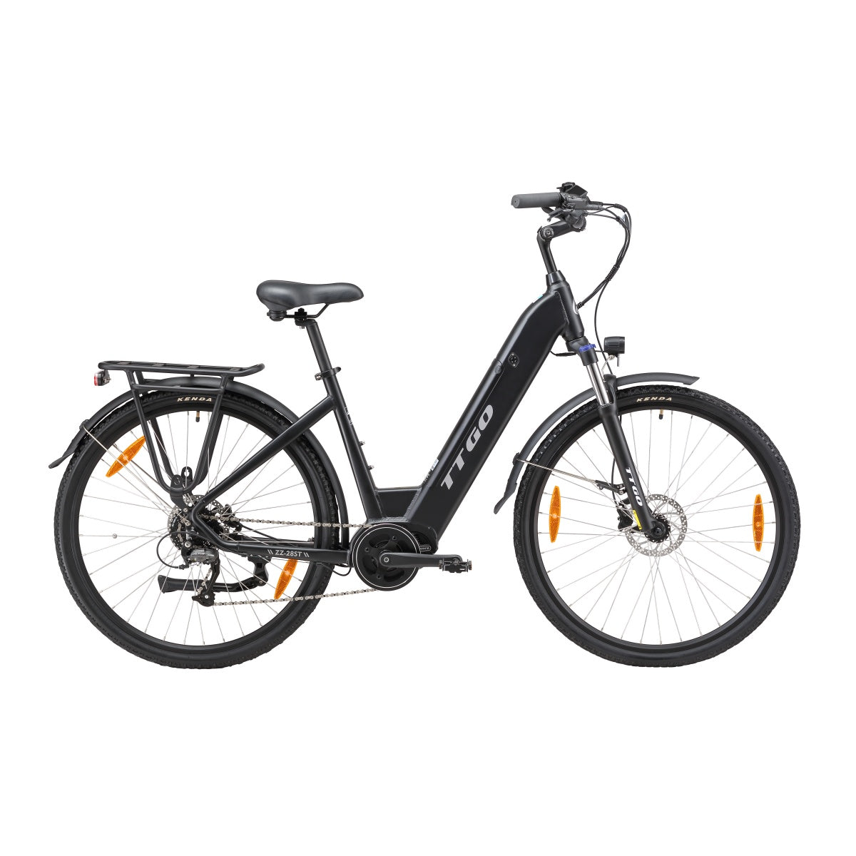 Bicicleta Eléctrica TTGO ZZ-28ST - Motor 250W Batería 36V20AH Ruedas de 28 Pulgadas Frenos de Disco - Negro