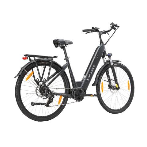Bicicleta Eléctrica TTGO ZZ-28ST - Motor 250W Batería 36V20AH Ruedas de 28 Pulgadas Frenos de Disco - Negro