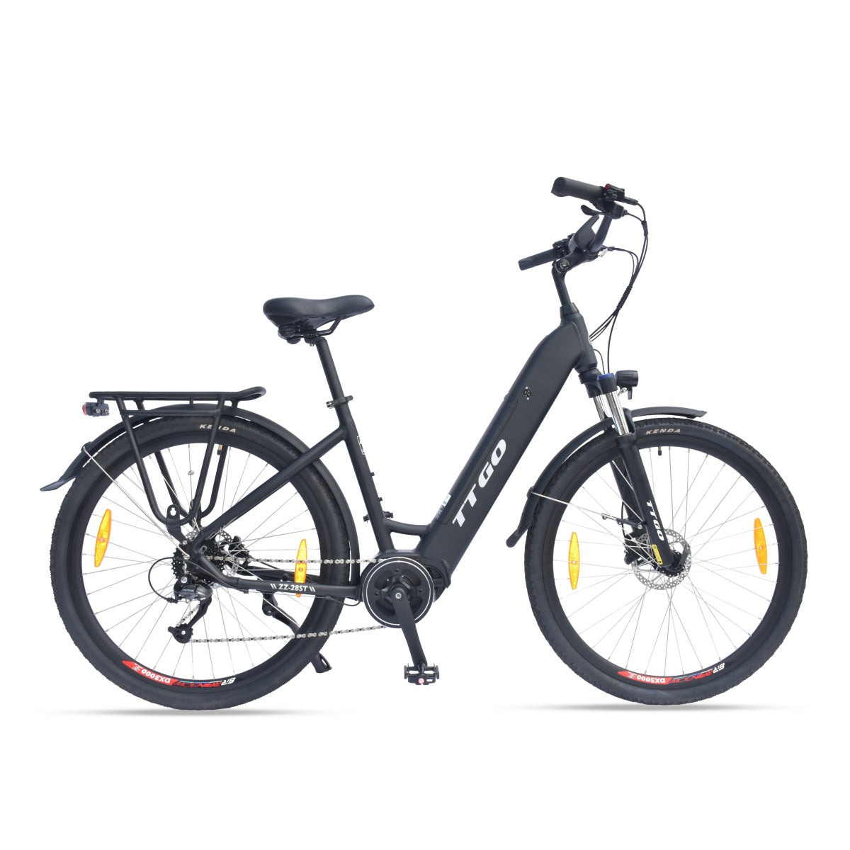 Bicicleta Eléctrica TTGO LK-ZZ-28ST - Motor 250W Batería 36V20AH Ruedas de 28 Pulgadas Freno de Disco Hidráulico - Negro