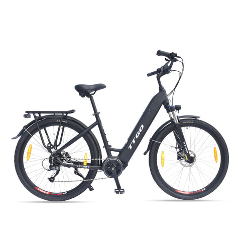 Bicicleta Eléctrica TTGO LK-ZZ-28ST - Motor 250W Batería 36V20AH Ruedas de 28 Pulgadas Freno de Disco Hidráulico - Negro