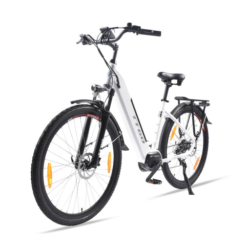 Bicicleta Eléctrica TTGO LK-ZZ-28ST - Motor 250W Batería 36V20AH Ruedas de 28 Pulgadas Velocidad Máxima de 25 km/h Freno de Disco Hidráulico - Blanco