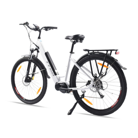 Bicicleta Eléctrica TTGO LK-ZZ-28ST - Motor 250W Batería 36V20AH Ruedas de 28 Pulgadas Velocidad Máxima de 25 km/h Freno de Disco Hidráulico - Blanco