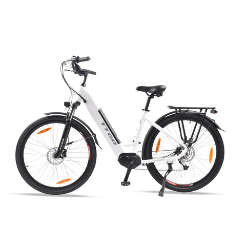 Bicicleta Eléctrica TTGO LK-ZZ-28ST - Motor 250W Batería 36V20AH Ruedas de 28 Pulgadas Velocidad Máxima de 25 km/h Freno de Disco Hidráulico - Blanco