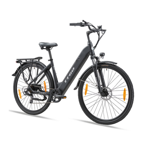 Bicicleta Eléctrica TTGO HZ-28ST - Motor 250W Batería 36V20AH Ruedas de 28 Pulgadas Freno de Disco Mecánico - Negro