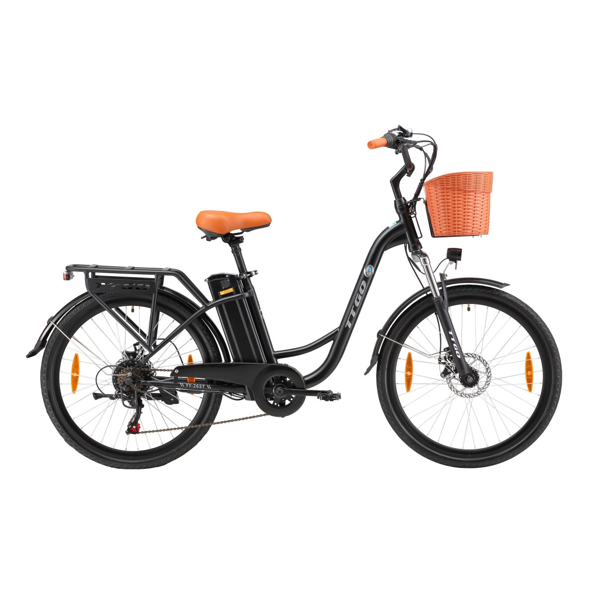 Bicicleta Eléctrica TTGO YY-26ST - Motor 250W Batería 36V14.5AH Ruedas de 26 Pulgadas Freno de Disco Mecánico - Negro