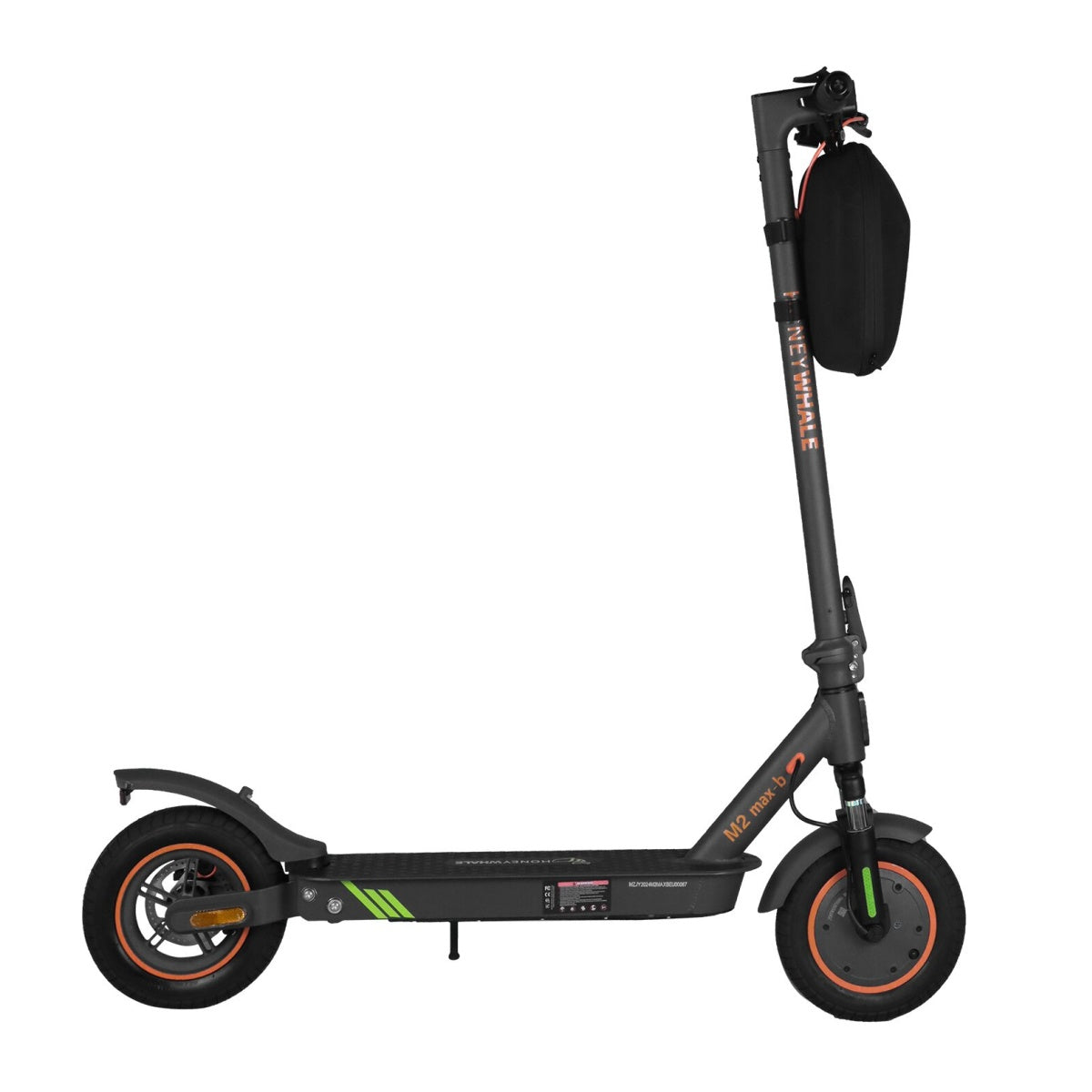 Honey Whale M2MAX-B Patinete Eléctrico - Motor 350W Batería 36V12.5AH Ruedas de 10 Pulgadas Freno de Disco - Naranja