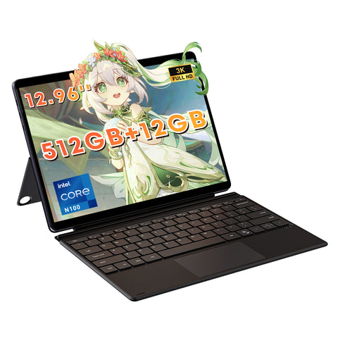 Tableta CHUWI Hi10 Max - Procesador Intel N100 Quad Core Pantalla 12.96" Windows 11 12G+512G Batería 4800mAh Lápiz óptico HiPen H7/H8 Adicional Incluido - Gris