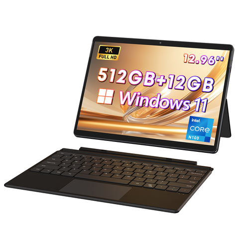 Tableta CHUWI Hi10 Max - Procesador Intel N100 Quad Core Pantalla 12.96" Windows 11 12G+512G Batería 4800mAh Lápiz óptico HiPen H7/H8 Adicional Incluido - Gris