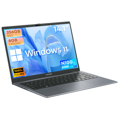 Laptop CHUWI GemiBook XPro - Procesador Intel N100 14.1" Windows 11 8G+256G Batería 5000mAh - Gris