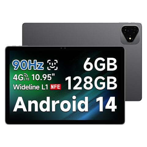 Tableta Alldocube iPlay 60 Pro - Procesador MediaTek Helio G99 Android 14 10.95 Pulgadas Pantalla 6G+128G Batería 7000mAh - Gris