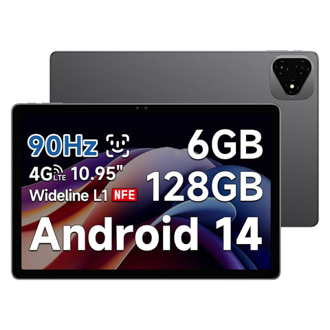 Tableta Alldocube iPlay 60 Pro - Procesador MediaTek Helio G99 Android 14 10.95 Pulgadas Pantalla 6G+128G Batería 7000mAh - Gris
