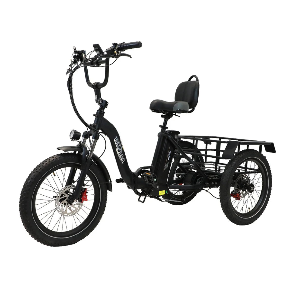 Bicicleta Eléctrica de Tres Ruedas ONESPORT OT30 - Motor 500W Batería 48V13AH Neumáticos de 20 pulgadas Frenos de Disco Hidráulicos - Negro