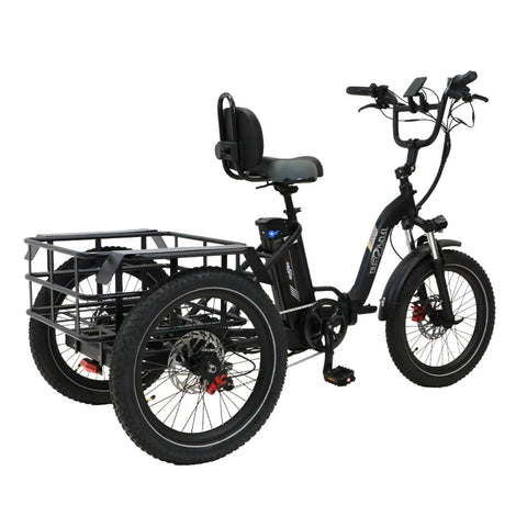 Bicicleta Eléctrica de Tres Ruedas ONESPORT OT30 - Motor 500W Batería 48V13AH Neumáticos de 20 pulgadas Frenos de Disco Hidráulicos - Negro