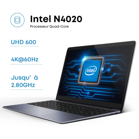 Laptop CHUWI HeroBook Pro - Procesador Intel N4020 14.1"  Pantalla 8GB +256GB Batería 5000mAh - Gris