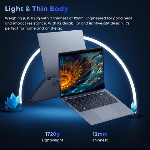 Laptop CHUWI Gemibook Plus - Procesador Intel N150 15.6"  Pantalla 16GB +512GB Batería 5000mAh - Gris