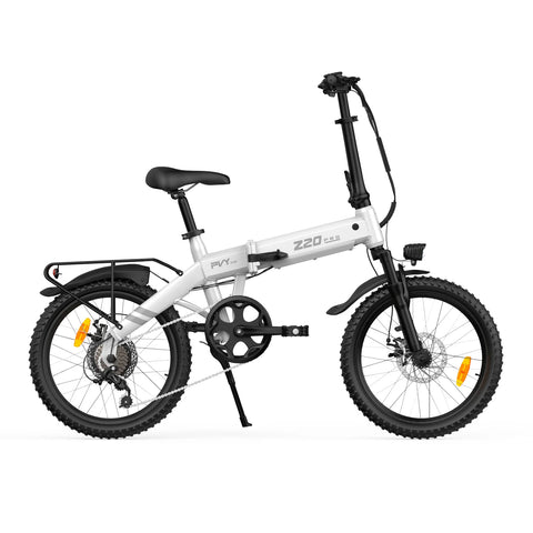 Bicicleta Eléctrica PVY Z20 PRO EVO - Motor 250W Batería 36V14.5AH Neumáticos De 20 Pulgadas Frenos De Disco Mecánicos - Blanco