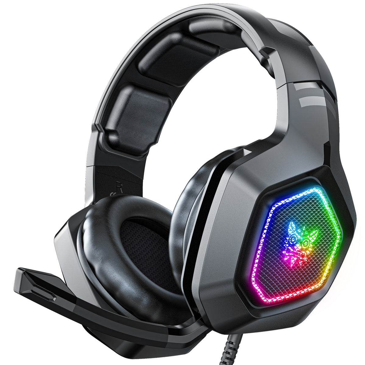 Auriculares Gaming ONIKUMA K10 RGB Con Micrófono Y Diadema Ajustable - Negro