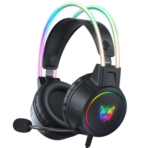 Auriculares Gaming ONIKUMA X15 PRO RGB Con Micrófono Y Diadema Ajustable - Negro