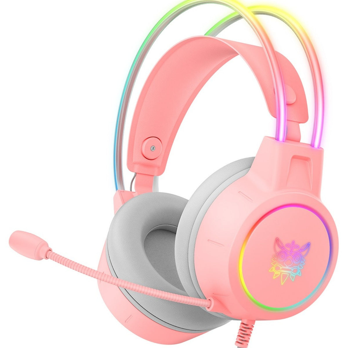 Auriculares Gaming ONIKUMA X15 PRO RGB Con Micrófono Y Diadema Ajustable - Rosa