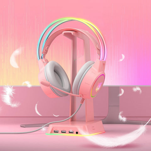 Auriculares Gaming ONIKUMA X15 PRO RGB Con Micrófono Y Diadema Ajustable - Rosa