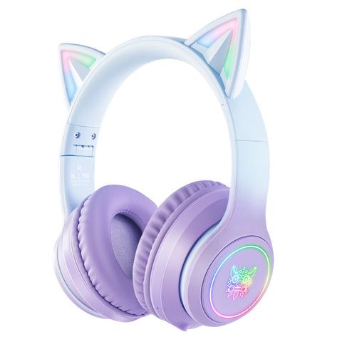 Auriculares Gaming ONIKUMA B90 RGB Con Micrófono Y Diadema Ajustable - Púrpura Degradado