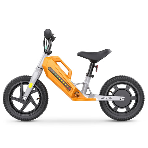 AOKDA AO-K8 Para Niños Eléctrico Bicicleta De Equilibrio - Motor 180W Batería 21.6V5.2AH Neumático 12"  - Naranja