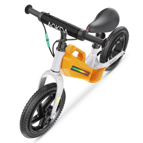 AOKDA AO-K8 Para Niños Eléctrico Bicicleta De Equilibrio - Motor 180W Batería 21.6V5.2AH Neumático 12"  - Naranja