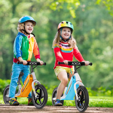 AOKDA AO-K8 Para Niños Eléctrico Bicicleta De Equilibrio - Motor 180W Batería 21.6V5.2AH Neumático 12"  - Naranja
