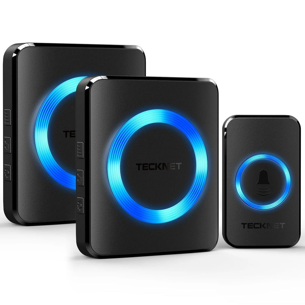 TECKNET HWD01888 Timbre inalámbrico - 5 volúmenes 60 tonos - LED - Negro