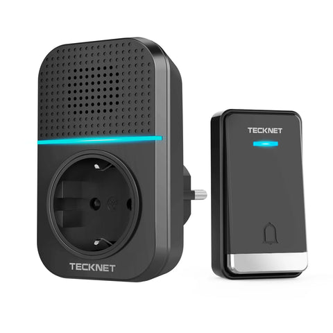 TECKNET TK-WD002 Timbre inalámbrico duradero 60 tonos - 5 niveles de volumen - Negro