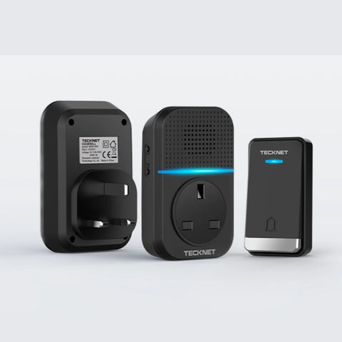 TECKNET TK-WD002 Timbre inalámbrico duradero 60 tonos - 5 niveles de volumen - Negro