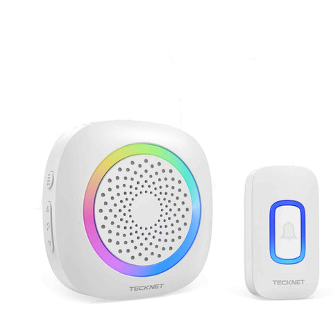 TECKNET TK-WD995 Timbre inalámbrico resistente al agua 60 tonos 400m - 1 emisor y 1 receptor - Blanco