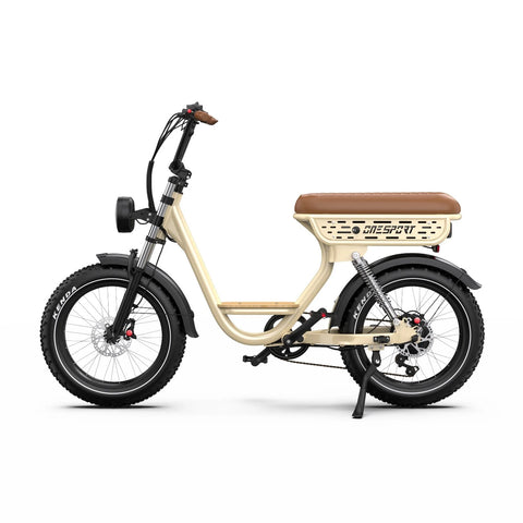 Bicicleta Eléctrica ONESPORT W77 - Motor 250W Batteria 48V18AH 20" Pneumatici Frenos Hidráulicos - Beige