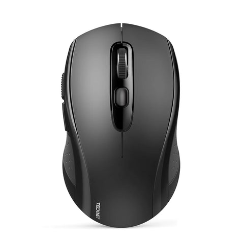TECKNET EWM01832 Ratón Ergonómico - Inalámbrico 6 DPI Bluetooth/USB - Negro