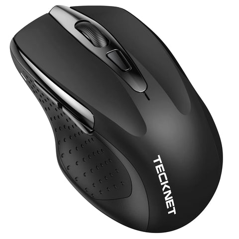 TECKNET TK-MS317 Ratón Inalámbrico Ergonomico - Silencioso - 6 DPI - Recargable - Negro