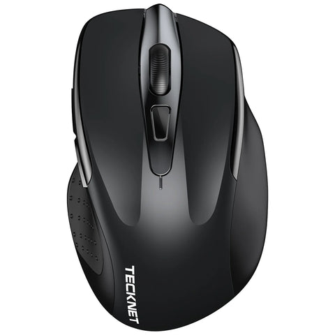 TECKNET TK-MS317 Ratón Inalámbrico Ergonomico - Silencioso - 6 DPI - Recargable - Negro
