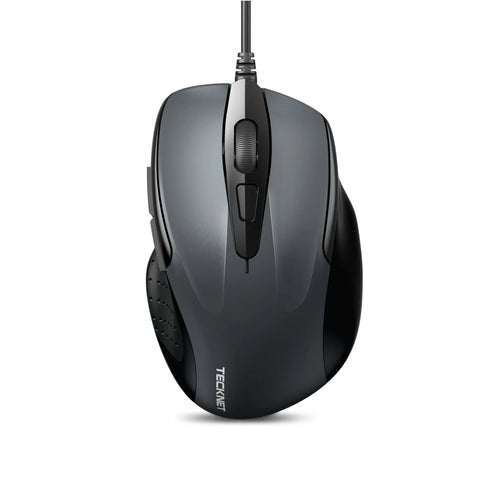 TECKNET UM013 Ratón Ergonómico - Con cable 4 DPI Duradero  - Gris