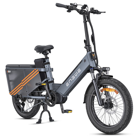 Bicicleta Eléctrica ENGWE LE20 EU - Neumáticos De 20 Pulgadas 250W Motor Celda única Batería 48V19.2AH Frenos Hidráulicos - Gris
