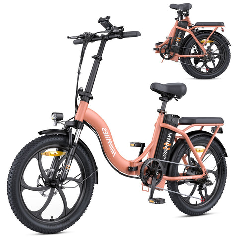 Bicicleta Eléctrica HillMiles MilePort 1 – Motor 250W Batería 36V13Ah Neumáticos De 20 Pulgadas Freno De Disco Mecánico - Rojo