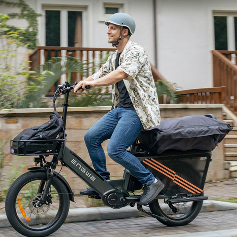 Bicicleta Eléctrica ENGWE LE20 EU - Neumáticos De 20 Pulgadas 250W Motor Celda única Batería 48V19.2AH Frenos Hidráulicos - Gris