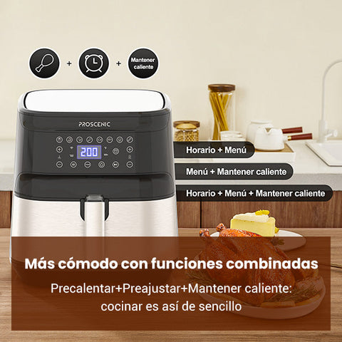 Freidora de aire Proscenic T21 - 5.5L, 8 modos de cocción